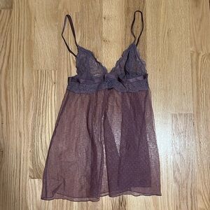 Victorias Secret Purple Mesh Lingerie Dress Small